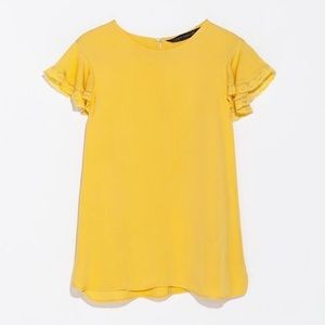 Yellow Zara blouse